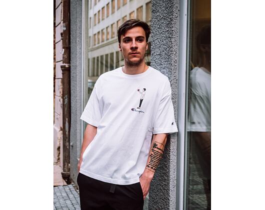 Triko Champion Crewneck T-Shirt White 214419 WW006