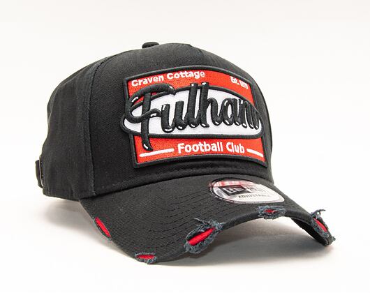 Kšiltovka New Era 9FORTY A-Frame Oversized Patch Fulham FC Snapback Black / Scarlet