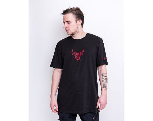 Triko New Era Chain Stitch Tee Chicago Bulls Black