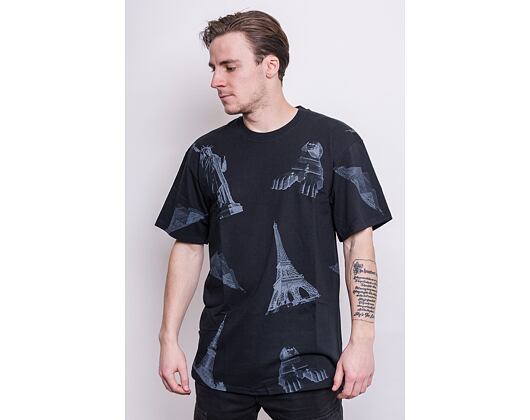 Triko HUF Landmarks T-Shirt Black
