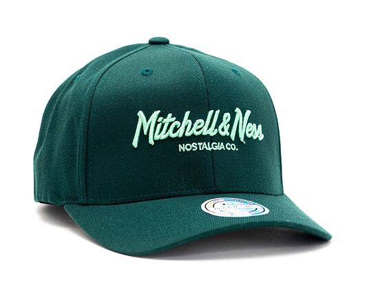 Kšiltovka Mitchell & Ness Pinscript High Crown 110 Forest/Mint Snapback