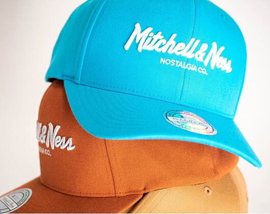 Kšiltovka Mitchell & Ness Pinscript High Crown 110 Burnt Orange / Silver Grey Snapback