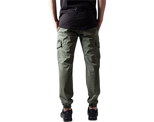 Kalhoty Urban Classic TB1435 Washed Cargo Twill Jogging Pants Olive