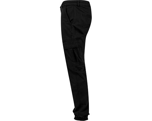 Kalhoty Urban Classic TB1435 Washed Cargo Twill Jogging Pants Black