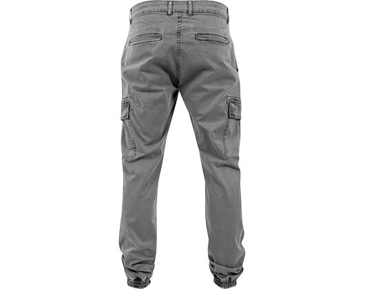 Kalhoty Urban Classic TB1435 Washed Cargo Twill Jogging Pants Grey