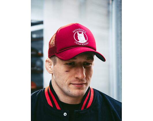 Kšiltovka New Era 9FORTY Trucker Historic Providence Steam Rollers Cardinal Snapback