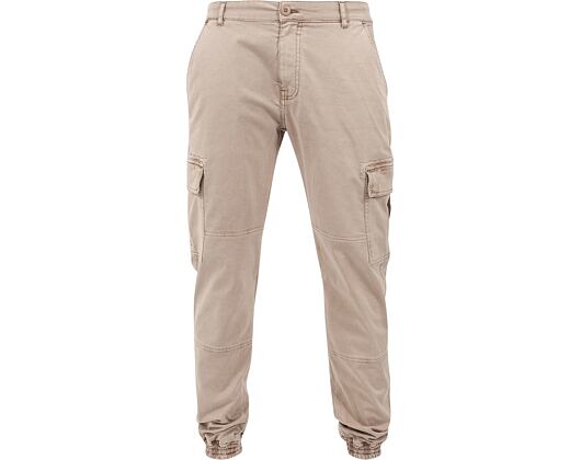 Kalhoty Urban Classic TB1435 Washed Cargo Twill Jogging Pants Sand