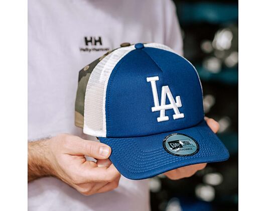 Kšiltovka New Era - MLB Clean 9FORTY Trucker - LA Dodgers - Light Royal / White