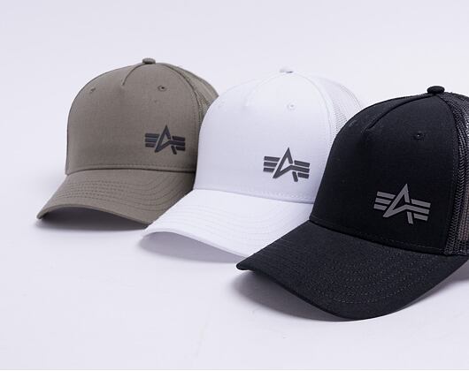 Kšiltovka Alpha Industries Trucker Cap Small Logo 126903 Black