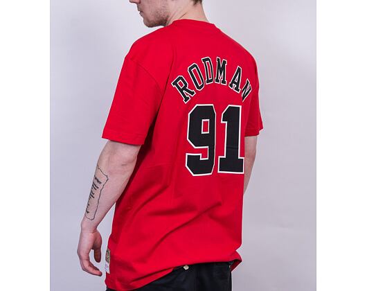 Triko Mitchell & Ness INTL972 Chicago Bulls Dennis Rodman 91 Red