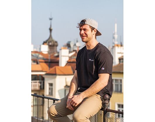 Triko Champion Crewneck T-Shirt Black 214279 KK001