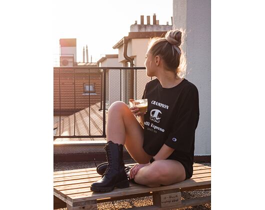 Triko Champion T T-Shirt Espresso 216429 NBK Black