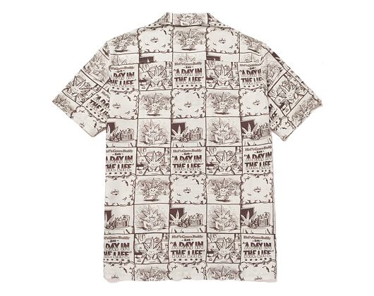 Košile HUF 4/20 Day In The Life Woven Top Natural