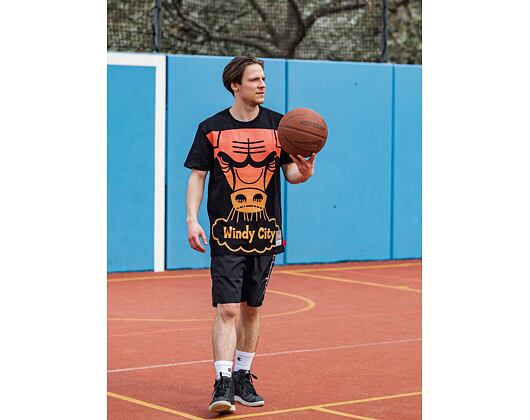 Triko MItchell & Ness Chicago Bulls Flames Tee SSTEBW19142 Black