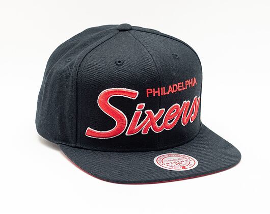 Kšiltovka Mitchell & Ness Foundation Script PHILADELPHIA 76ERS Black 6HSSMM19008-P76BLCK