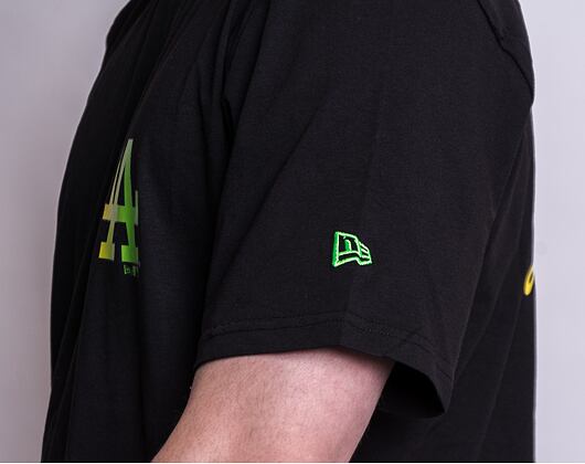 Triko New Era MLB Neon Los Angeles Dodgers Black / Neon Green