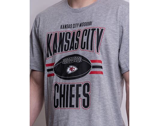 Triko New Era NFL Football Kansas City Chiefs Light Grey Heather