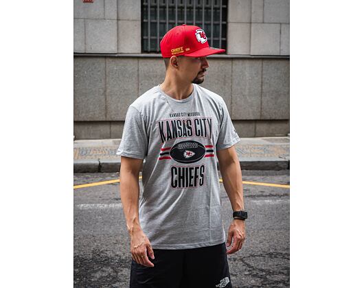 Triko New Era NFL Football Kansas City Chiefs Light Grey Heather