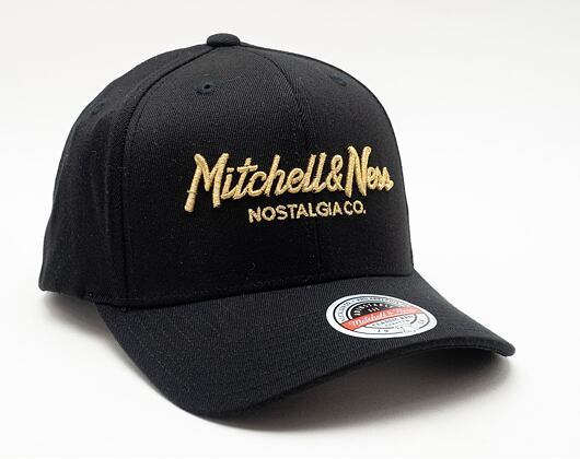 Kšiltovka Mitchell & Ness - Branded Pinscript Classic Red - Black / Gold