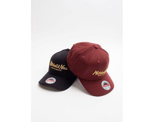 Kšiltovka Mitchell & Ness - Branded Pinscript Classic Red - Black / Gold