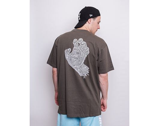 Triko Santa Cruz Muerte Screaming Hand T-Shirt SCA-TEE-6183 S21 Washed Black