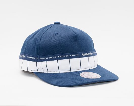 Kšiltovka Mitchell & Ness Blue/White Baseball Stripe