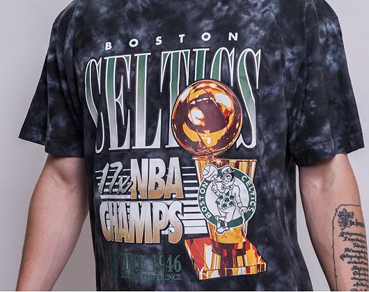 Triko Mitchell & Ness Champions Tie Dye Tee Boston Celtics Black