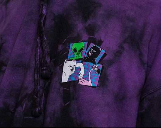 Mikina RIP N DIP Sid Hoodie RND7046 Purple & Black Tie Dye