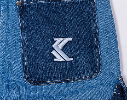 Kalhoty Karl Kani KK Og Block Denim Cargo Pants Blue