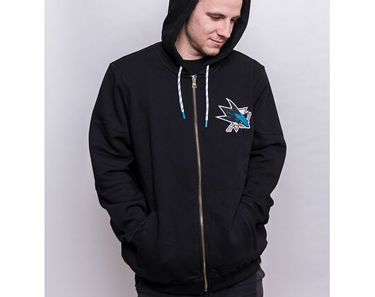 Mikina '47 Brand NHL San Jose Sharks Back Check Morris Full Zip Hood Jet Black