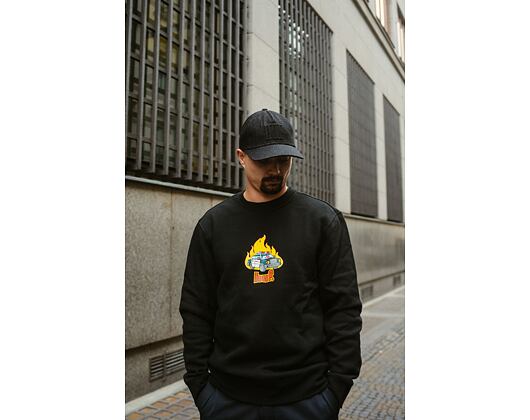 Mikina HUF Roasted Crew Black