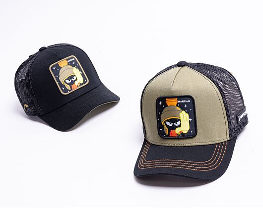 Kšiltovka Capslab Trucker - Looney Tunes - Martian - Olive / Black
