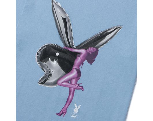 Triko HUF Playboy Bunny Balloon T-Shirt Light Blue