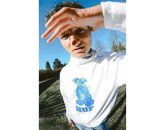 Triko s dlouhým rukávem HUF Playboy Bunny Longsleeve White