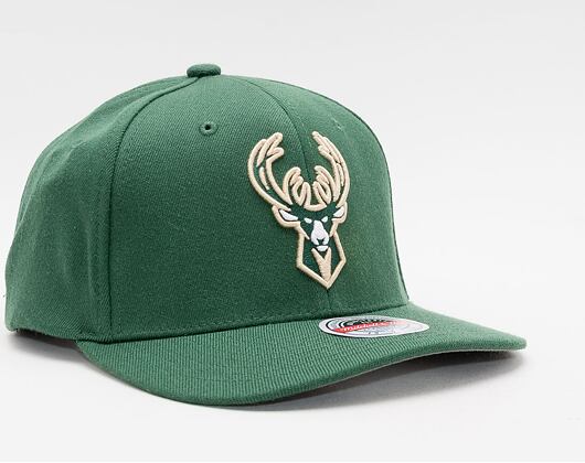 Kšiltovka Mitchell & Ness Team Ground 2.0 Stretch Snapback Milwaukee Bucks Green