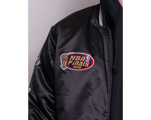 Bunda Mitchell & Ness Champ City Satin Jacket Chicago Bulls Black