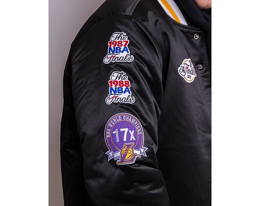Bunda Mitchell & Ness Champ City Satin Jacket Los Angeles Lakers Black