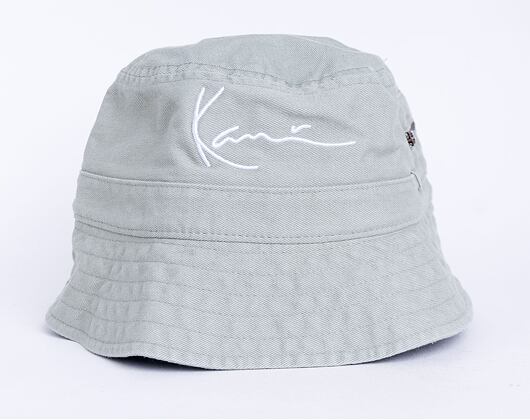 Klobouk Karl Kani Signature Washed Zip Bucket Hat dark mint