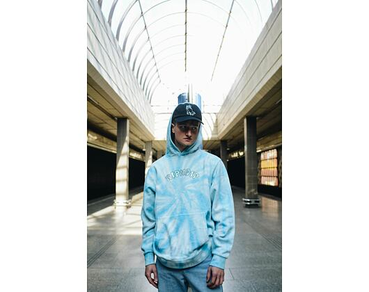 Mikina Rip N Dip Sent From Heaven Hoodie Light Blue Spiral Dye RND9036