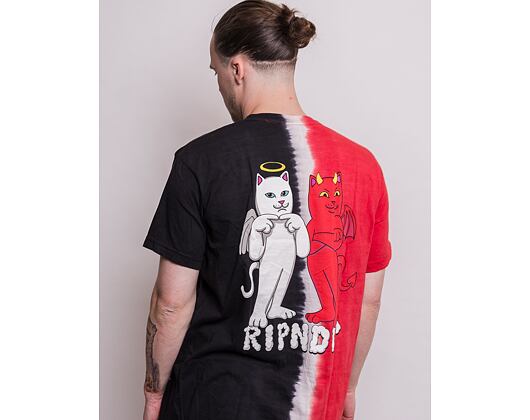 Triko Rip N Dip Angel & Devil Tee Red/Black Split Dye RND9078