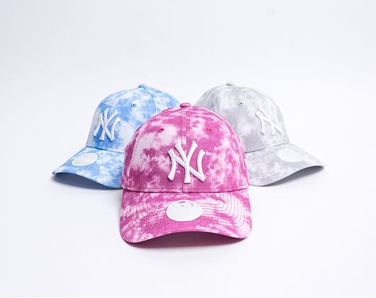 Dámská kšiltovka New Era 9FORTY Womens MLB Tie Dye New York Yankees Strapback Pink