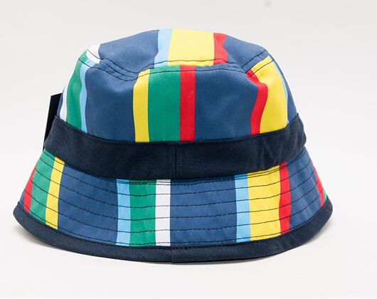 Klobouk Karl Kani Signature Reversible Stripe Bucket Hat navy/red/yellow