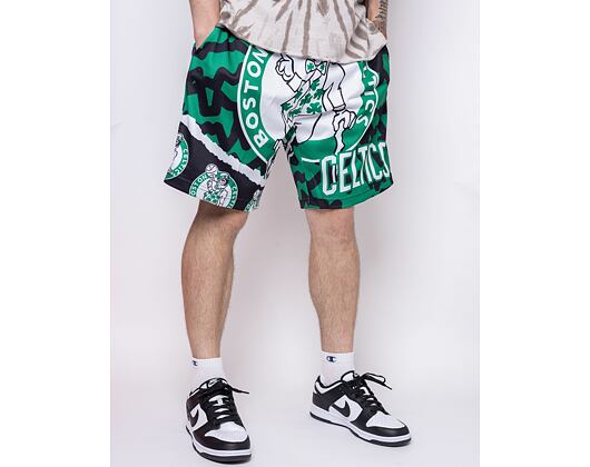Kraťasy Mitchell & Ness Jumbotron 2.0 Sublimated Shorts Boston Celtics Black / Green