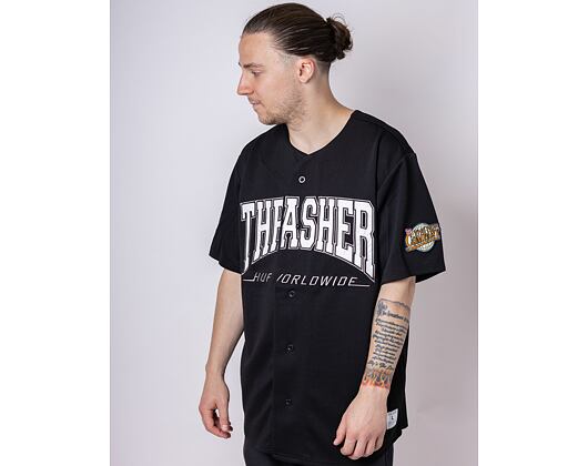 Dres HUF × Thrasher Center Field Baseball Jersey Black
