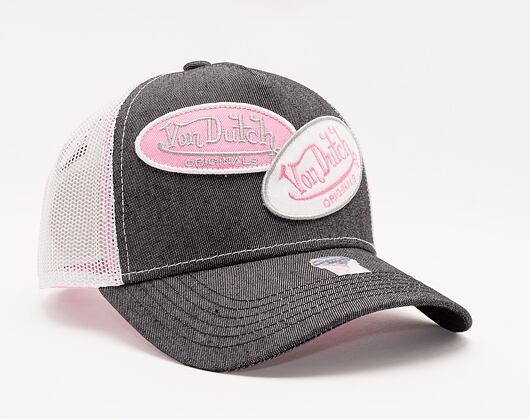 Kšiltovka Von Dutch Russel Trucker Denim Black Denim/White