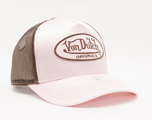 Kšiltovka Von Dutch Cary Trucker Satin Lt.Pink/Brown