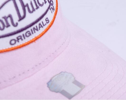 Kšiltovka Von Dutch Kent Trucker Velvet Lt.Pink/White