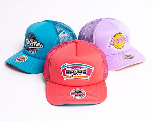 Kšiltovka Mitchell & Ness Keep On Truckin Trucker Hwc San Antonio Spurs Pink