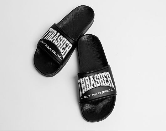 Pantofle HUF X Thrasher Slide Black