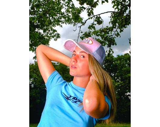 Kšiltovka Von Dutch Kent Trucker Velvet Lt.Pink/White